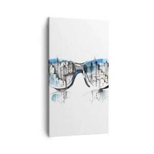 Lærredstryk - Billede på lærred - Storbyens elegance - 45x80 cm