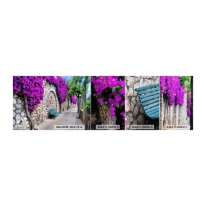 Prøve Fototapet Premium Canvas - Lad os mødes så hurtigt som muligt - By, Blomster, Italien - 100x30 cm