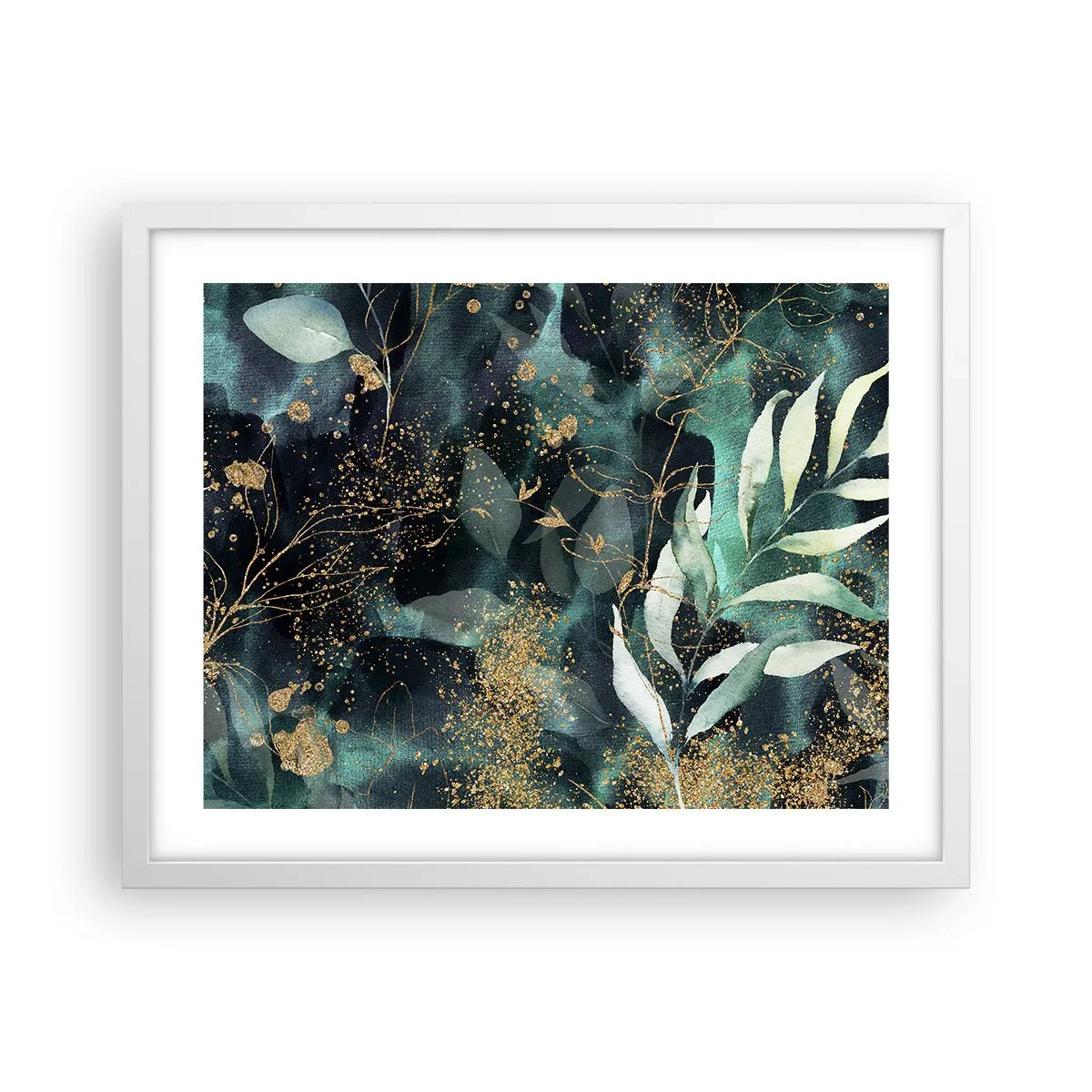 Plakat i hvid ramme - Fortryllet have - 50x40 cm