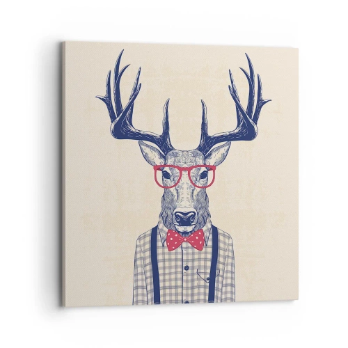 Lærredstryk - Billede på lærred - Et underholdende ekstravaganza - 70x70 cm