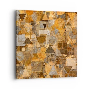 Lærredstryk - Billede på lærred - Verden i form - 40x40 cm