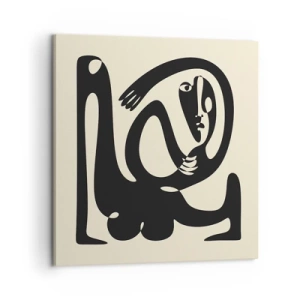 Lærredstryk - Billede på lærred - Næsten Picasso - 60x60 cm