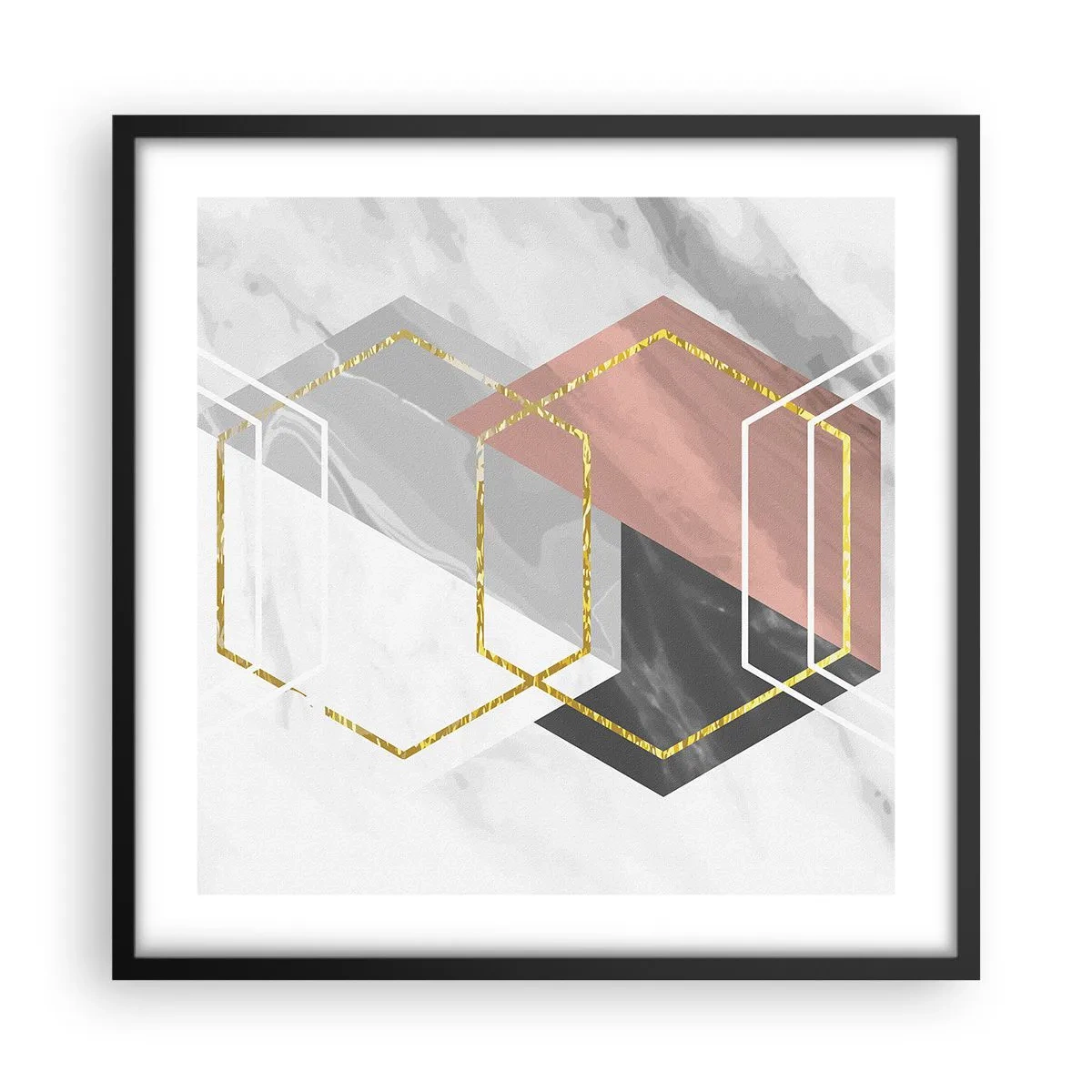 Plakat i sort ramme - Kædesammensætning - 50x50 cm