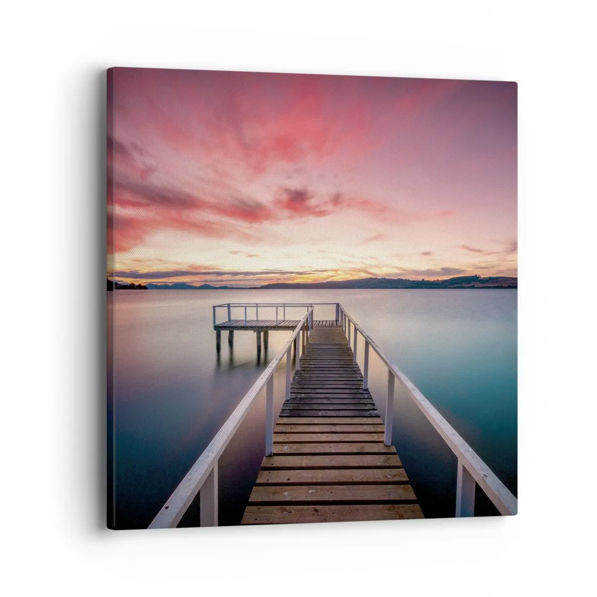 Lærredstryk - Billede på lærred - Aftenens blide flamme - 40x40 cm