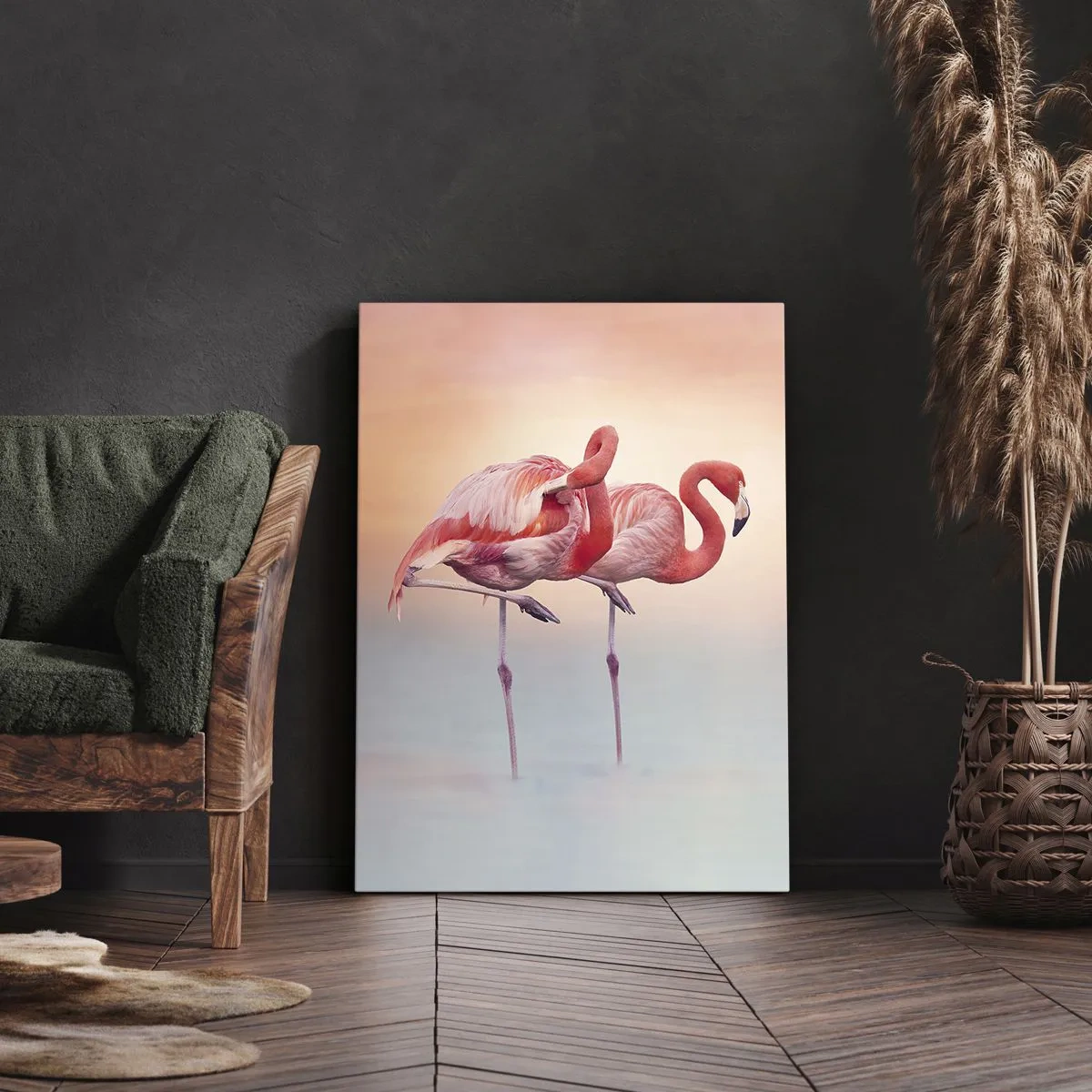Lærredstryk - Billede på lærred - I farven af den nedgående sol - 50x70 cm