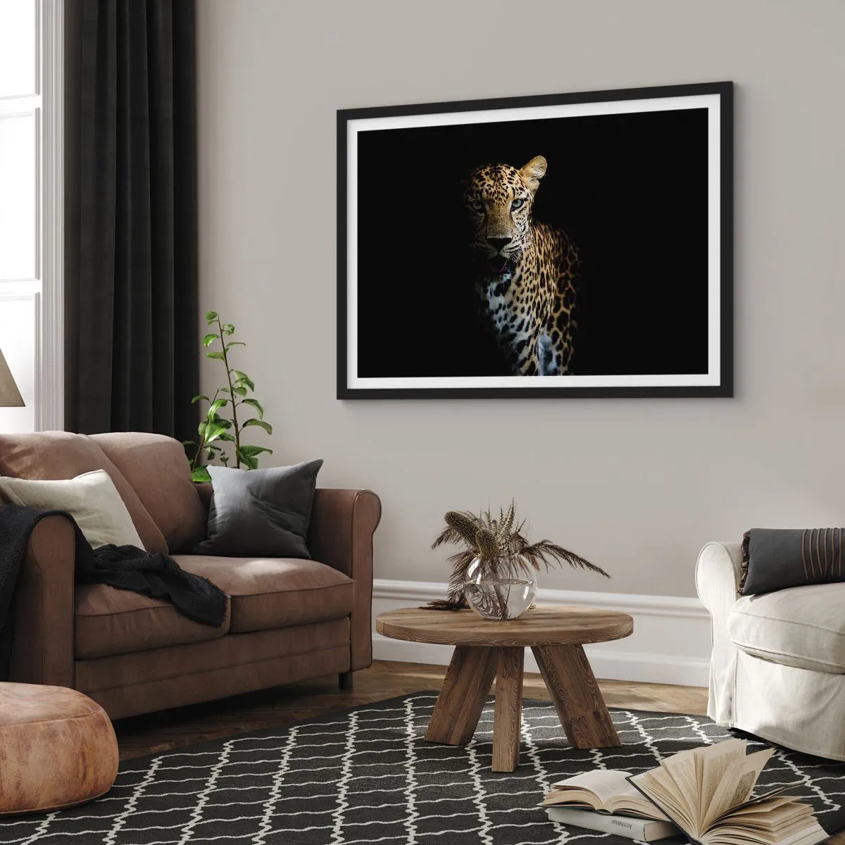 Plakat i sort ramme - Mørk skønhed - 70x50 cm