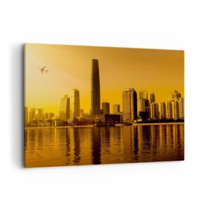 Lærredstryk - Billede på lærred - Gylden by - 100x70 cm