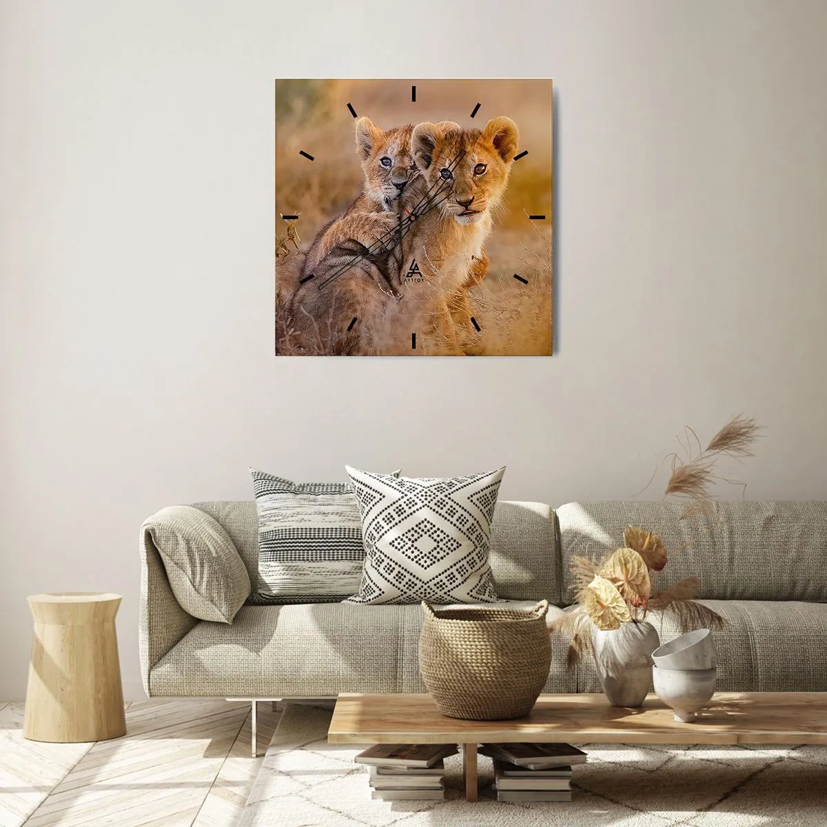 Vægur, Uret - Forstyr ikke! Vi har det sjovt - 40x40 cm