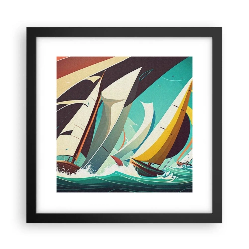 Plakat i sort ramme - Tæt på og personligt med elementerne - 30x30 cm