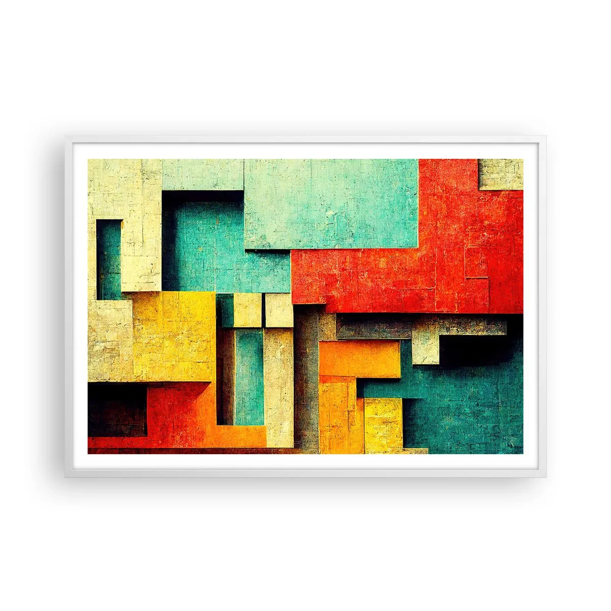 Plakat i hvid ramme - Festival for rette vinkler - 100x70 cm