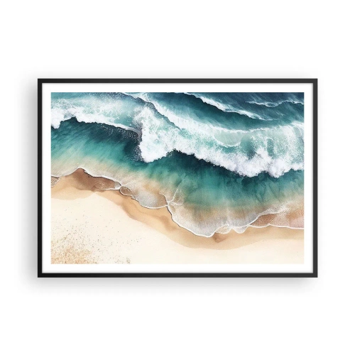 Plakat i sort ramme - Et evigt møde - 100x70 cm