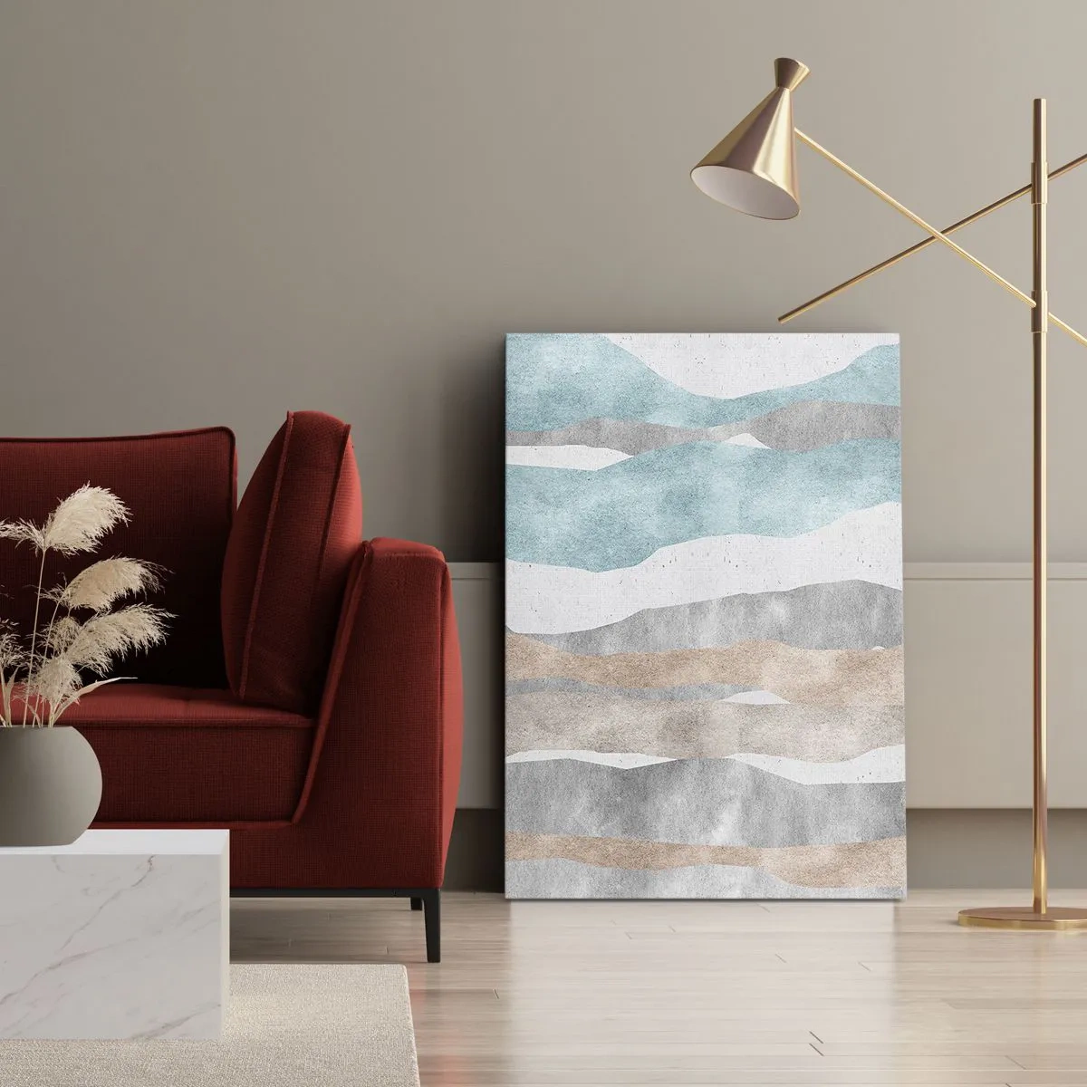 Lærredstryk - Billede på lærred - En undersøgelse af intimitet - 65x120 cm