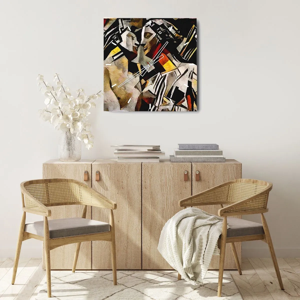 Vægur, Uret - Statuesk kys - 40x40 cm