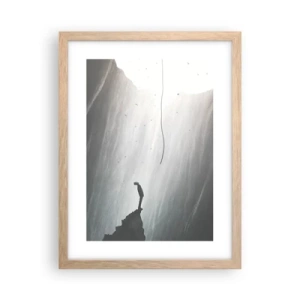 Plakat i ramme af lyst egetræ - Der er altid en vej ud - 30x40 cm