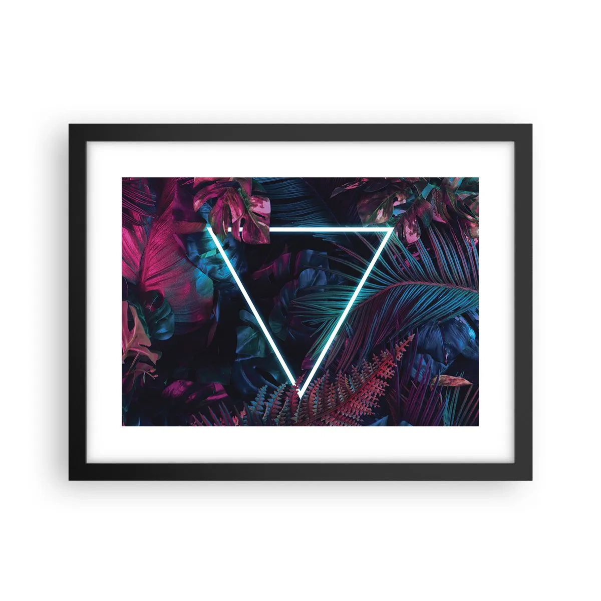 Plakat i sort ramme - Have i disco-stil - 40x30 cm