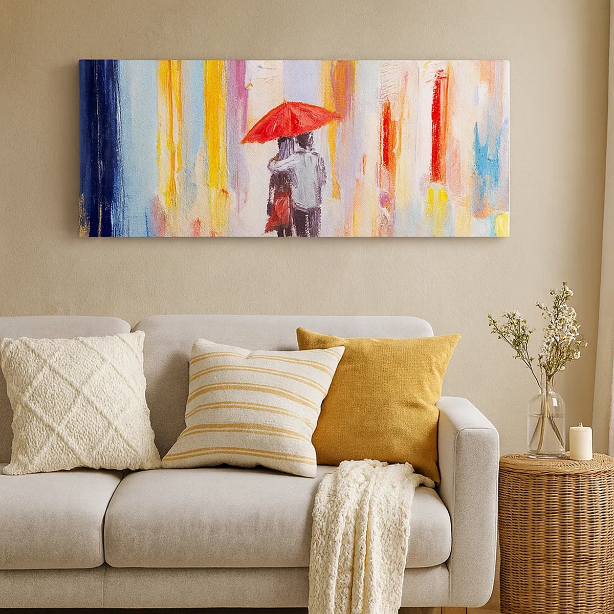 Lærredstryk - Billede på lærred - Lad det regne mere - 30x30 cm