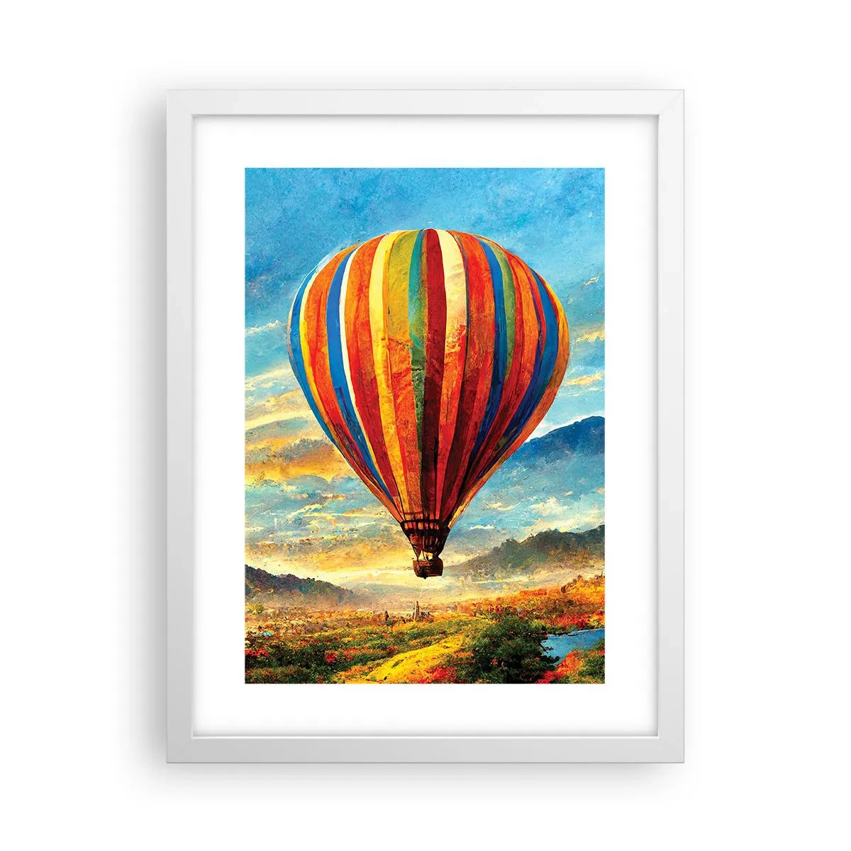 Plakat i hvid ramme - I stilhed kan du se mere - 30x40 cm