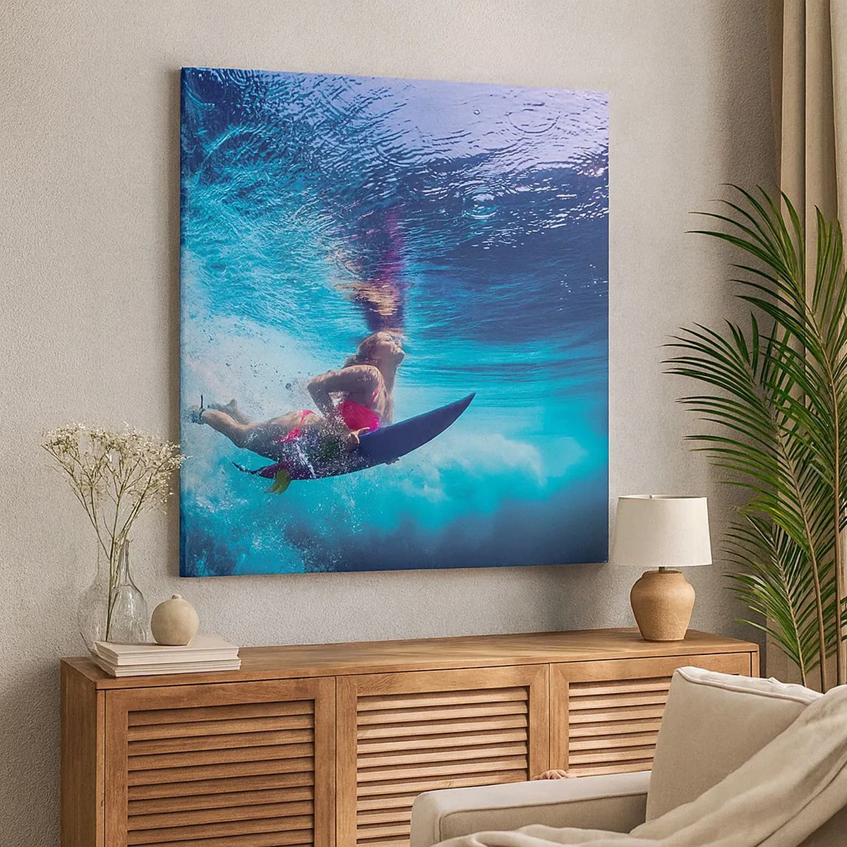 Lærredstryk - Billede på lærred - Dybden af glæde - 30x30 cm