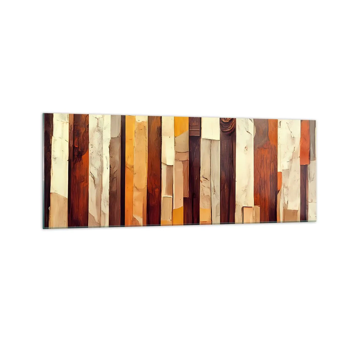 Billede på glas - Hymne af skovens træer - 140x50 cm