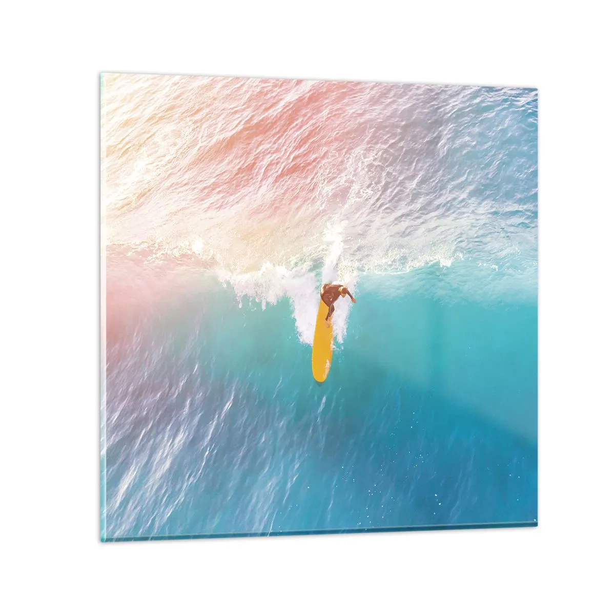 Billede på glas - Ocean rytter - 50x50 cm