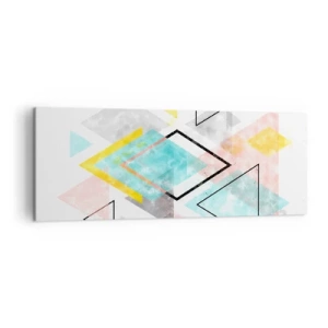 Lærredstryk - Billede på lærred - Geometrisk leg - 140x50 cm