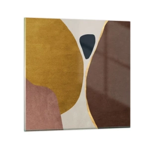 Billede på glas - Abstraktion - et sted i rummet - 70x70 cm