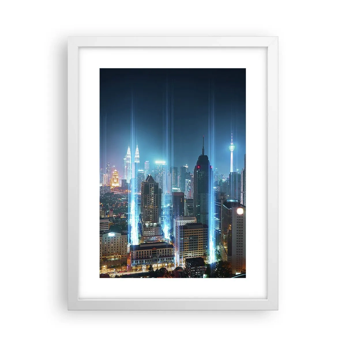 Plakat i hvid ramme - Berlin til himlen - 30x40 cm