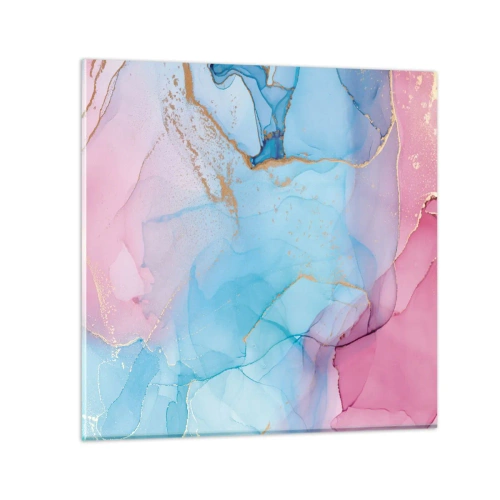 Billede på glas - Møde og gennemtrængning - 70x70 cm