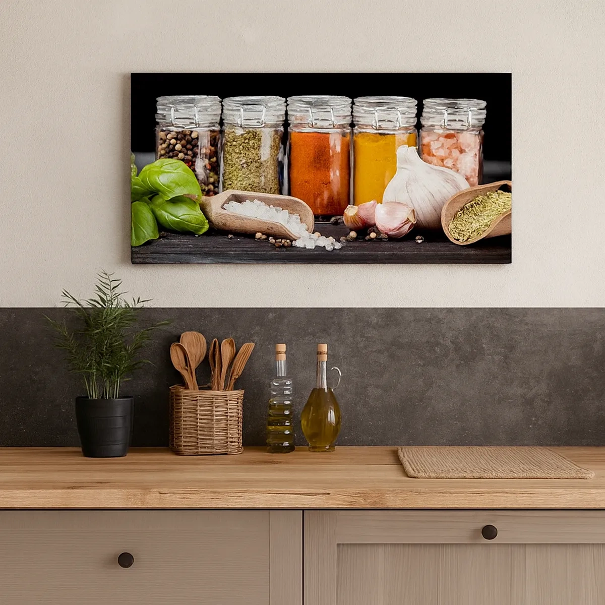 Lærredstryk - Billede på lærred - For at livet kan smages - 30x30 cm