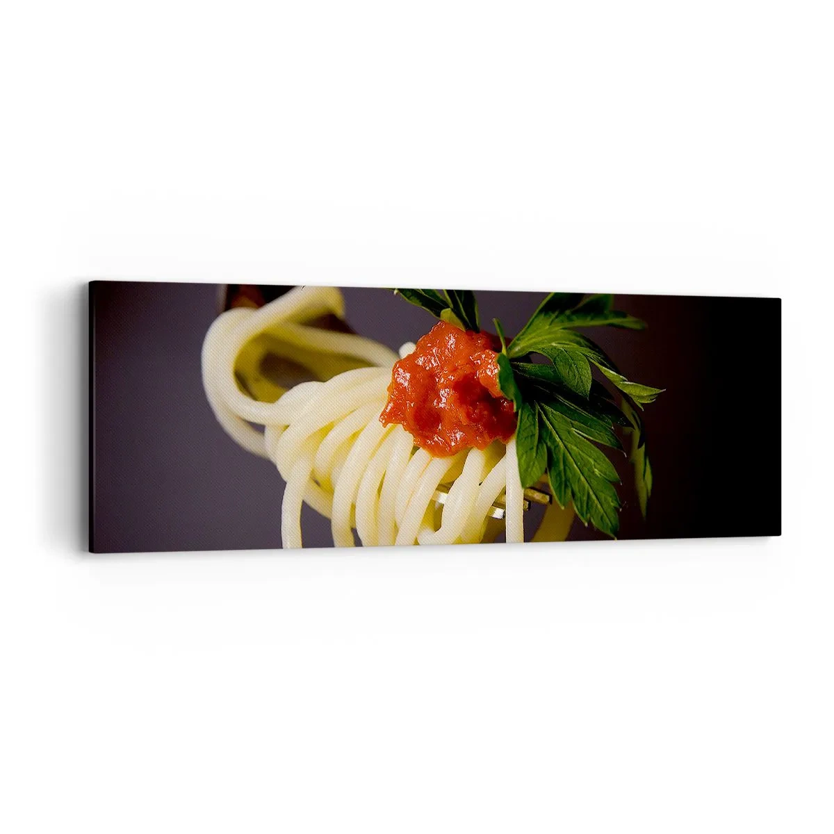 Lærredstryk - Billede på lærred - En lækker bid - 90x30 cm