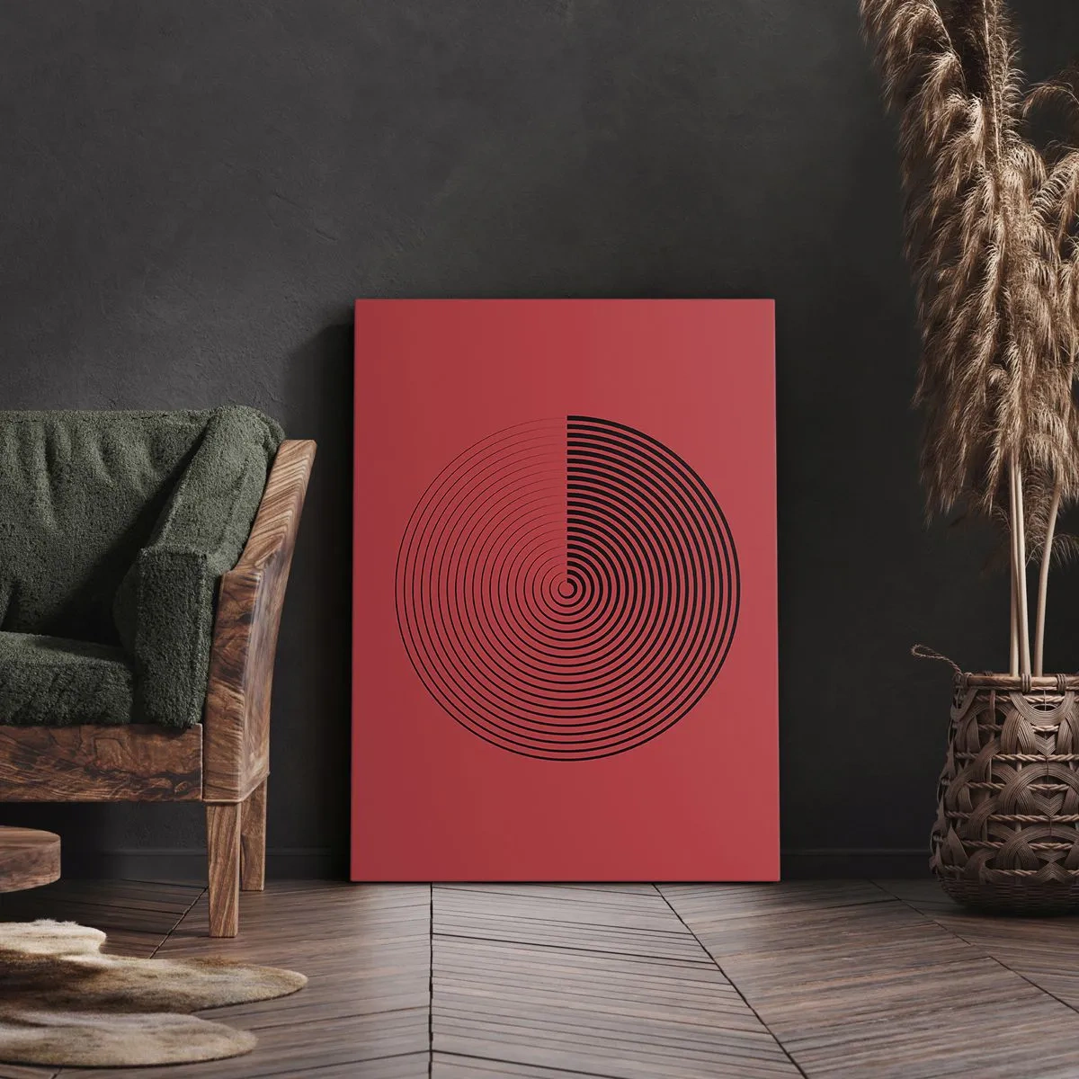 Lærredstryk - Billede på lærred - Cirkulær bevægelse - 70x100 cm
