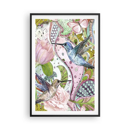 Plakat i sort ramme - Forviklet i vinstokkene - 61x91 cm