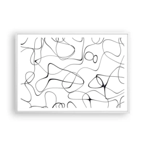 Plakat i hvid ramme - Livets veje, skæbnens omskiftelser - 100x70 cm