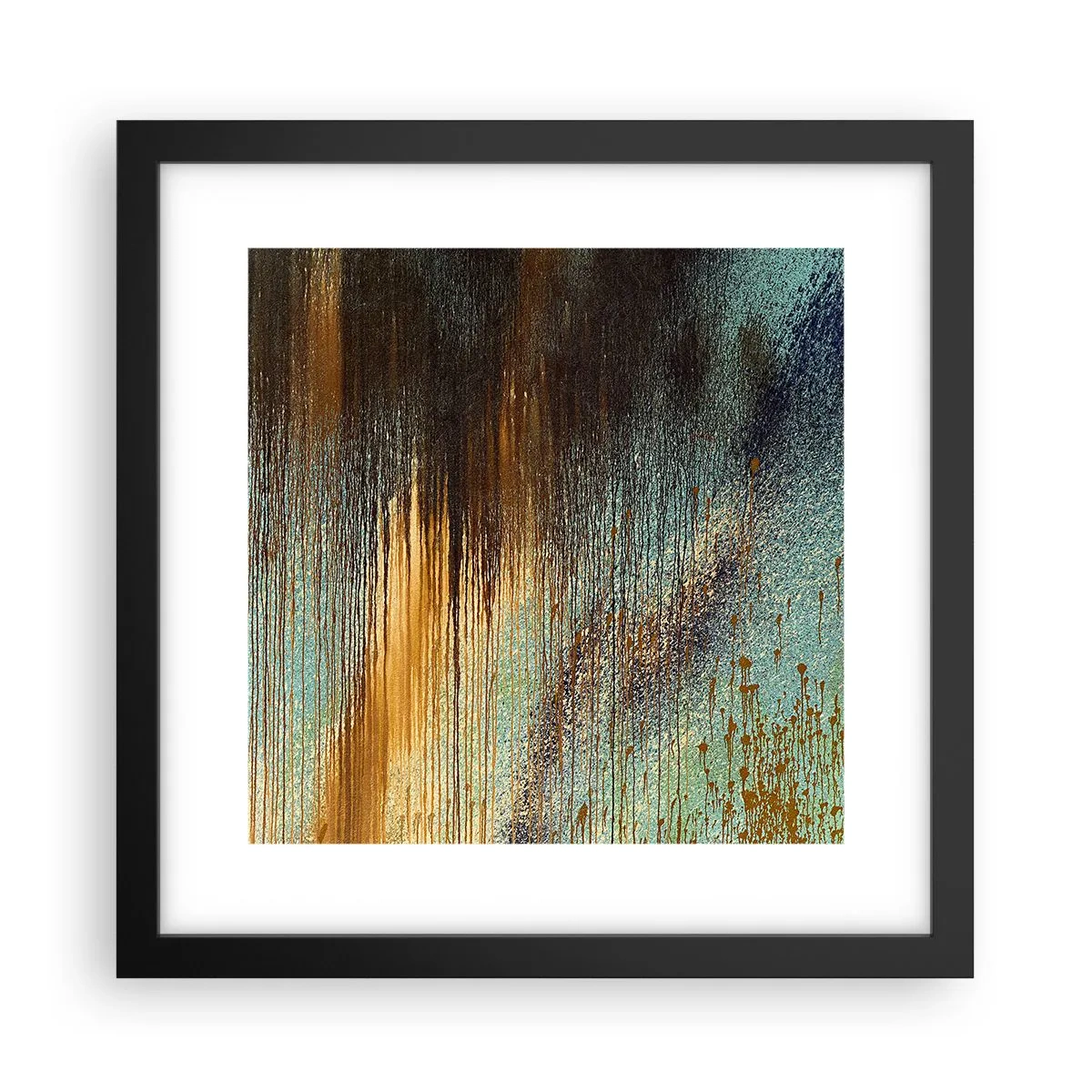 Plakat i sort ramme - En utilsigtet farverig komposition - 30x30 cm