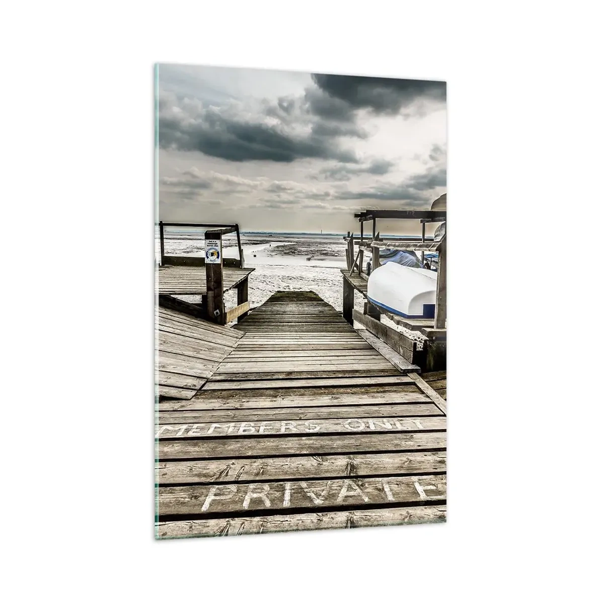 Billede på glas - Stranden i nord - 80x120 cm