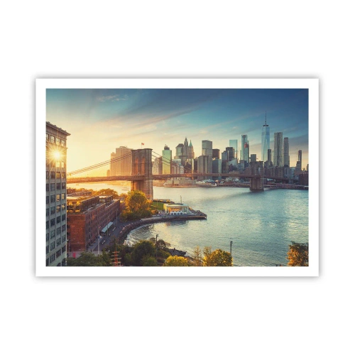 Plakat - Den store bys daggry - 100x70 cm