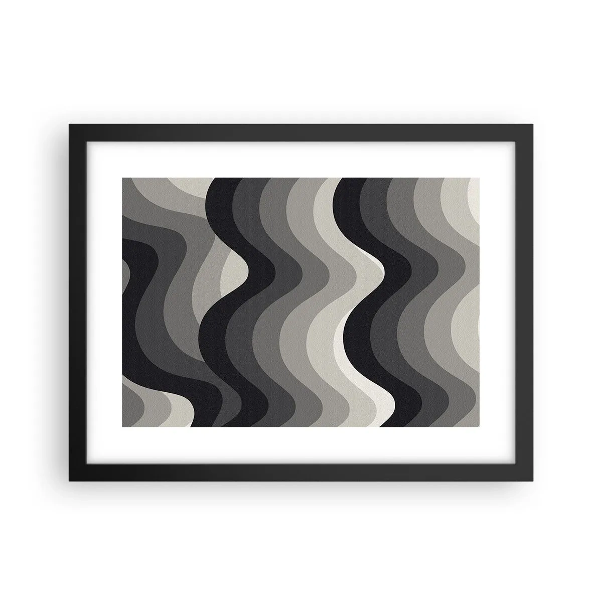 Plakat i sort ramme - Bølge efter bølge - 40x30 cm