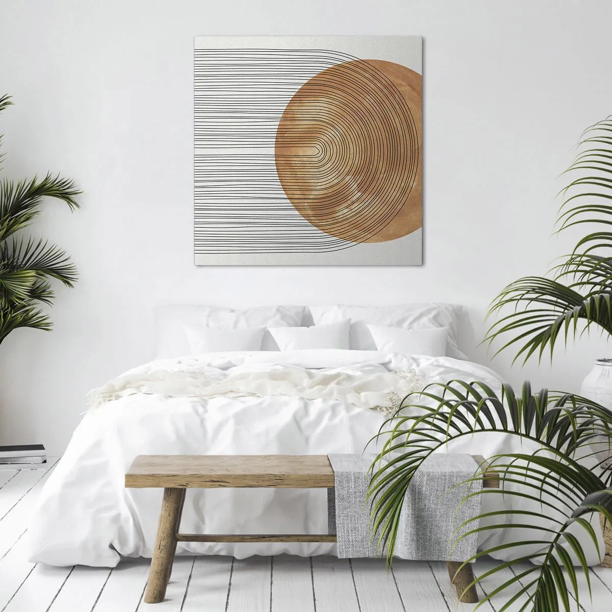 Lærredstryk - Billede på lærred - En solrig komposition - 40x40 cm