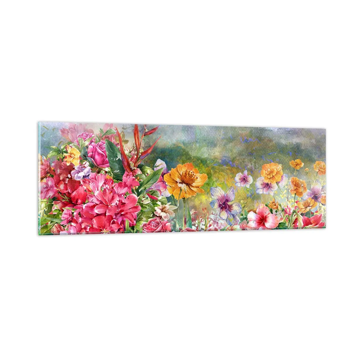Billede på glas - En have, der er gået amok - 90x30 cm