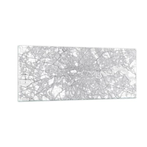 Billede på glas - Kort over Londons labyrint - 100x40 cm