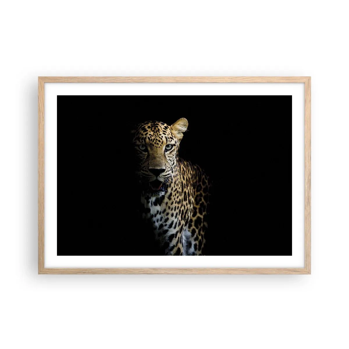 Plakat i ramme af lyst egetræ - Mørk skønhed - 70x50 cm