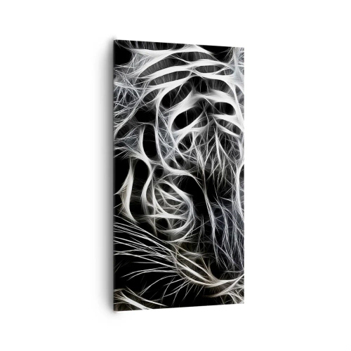 Lærredstryk - Billede på lærred - En undersøgelse af kattens lethed - 65x120 cm