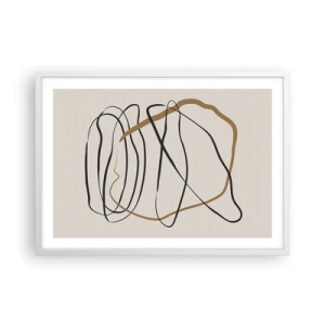 Plakat i hvid ramme - Komposition - dans i besiddelse - 70x50 cm