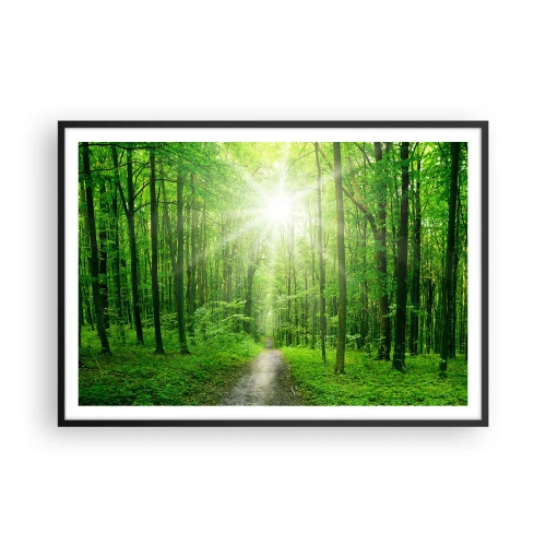 Plakat i sort ramme - Grøn katedral - 100x70 cm