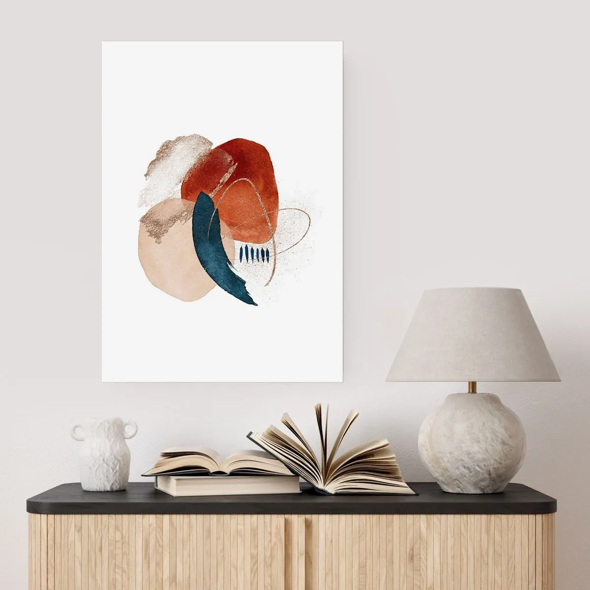 Plakat - Oval sammensætning - 40x50 cm