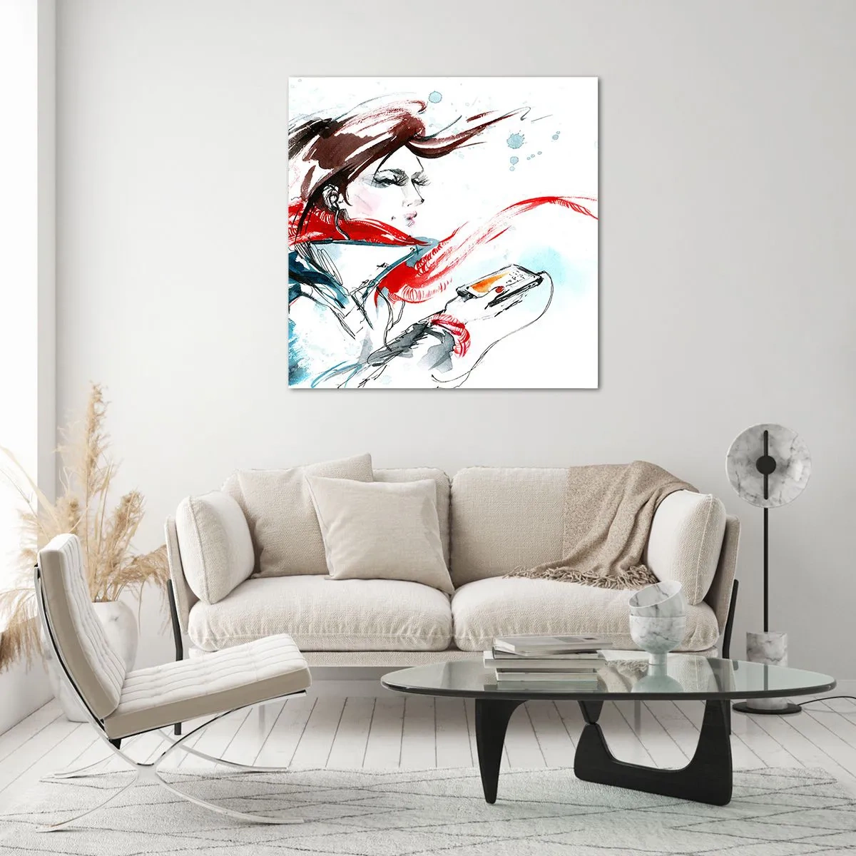 Billede på glas - Noget spiller inden i mig - 30x30 cm