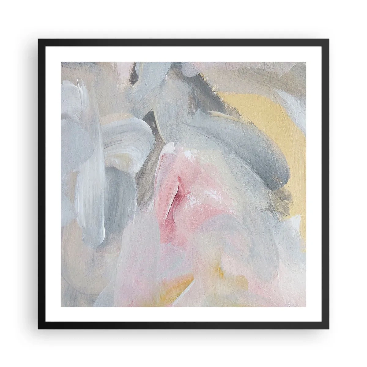 Plakat i sort ramme - I en pastelfarvet verden - 60x60 cm