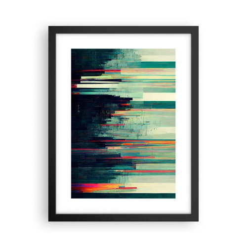 Plakat i sort ramme - Futuristisk by - 30x40 cm