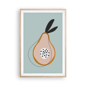 Plakat i ramme af lyst egetræ - Trænge ind i tingenes natur - 61x91 cm