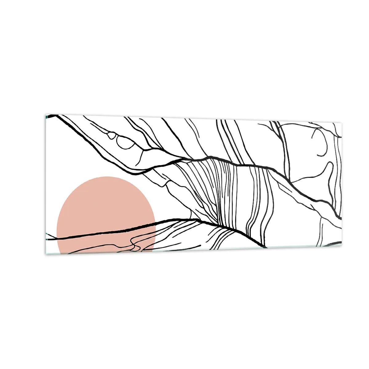 Billede på glas - I et netværk af kviste - 100x40 cm